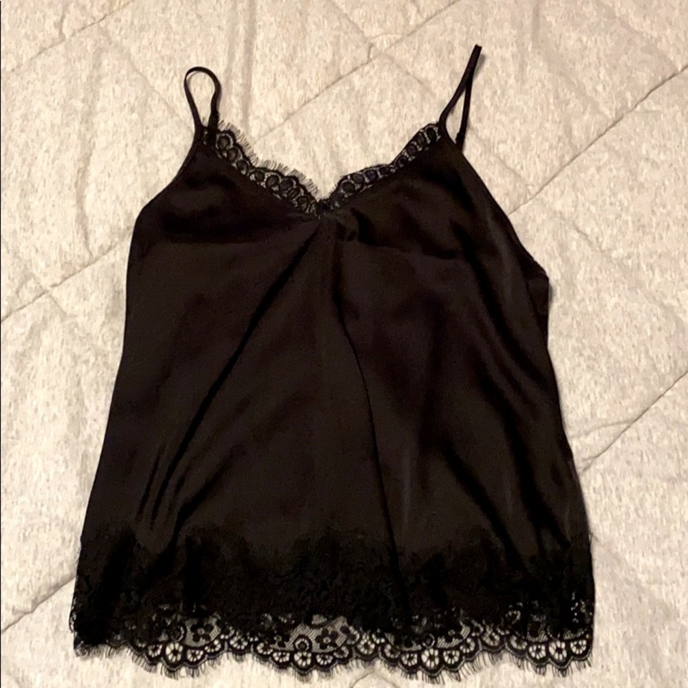 H&M Black Silk Lace Cami